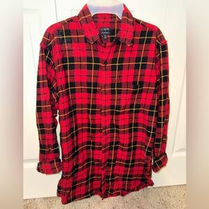 J. Crew Red and Black Plaid Flannel Shirt